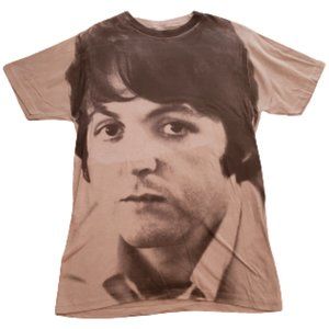 Paul McCartney Grey / Black T-Shirt Men's Medium M